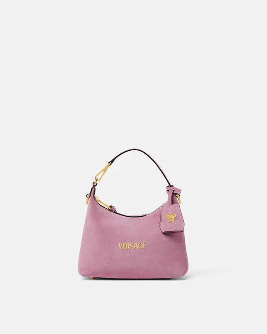 Versace Tag Suede Hobo Bag