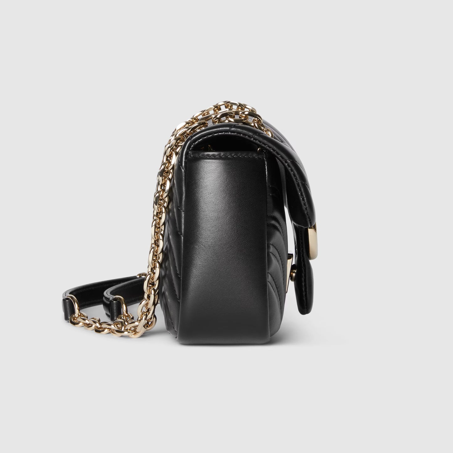 GG Marmont small shoulder bag black leather