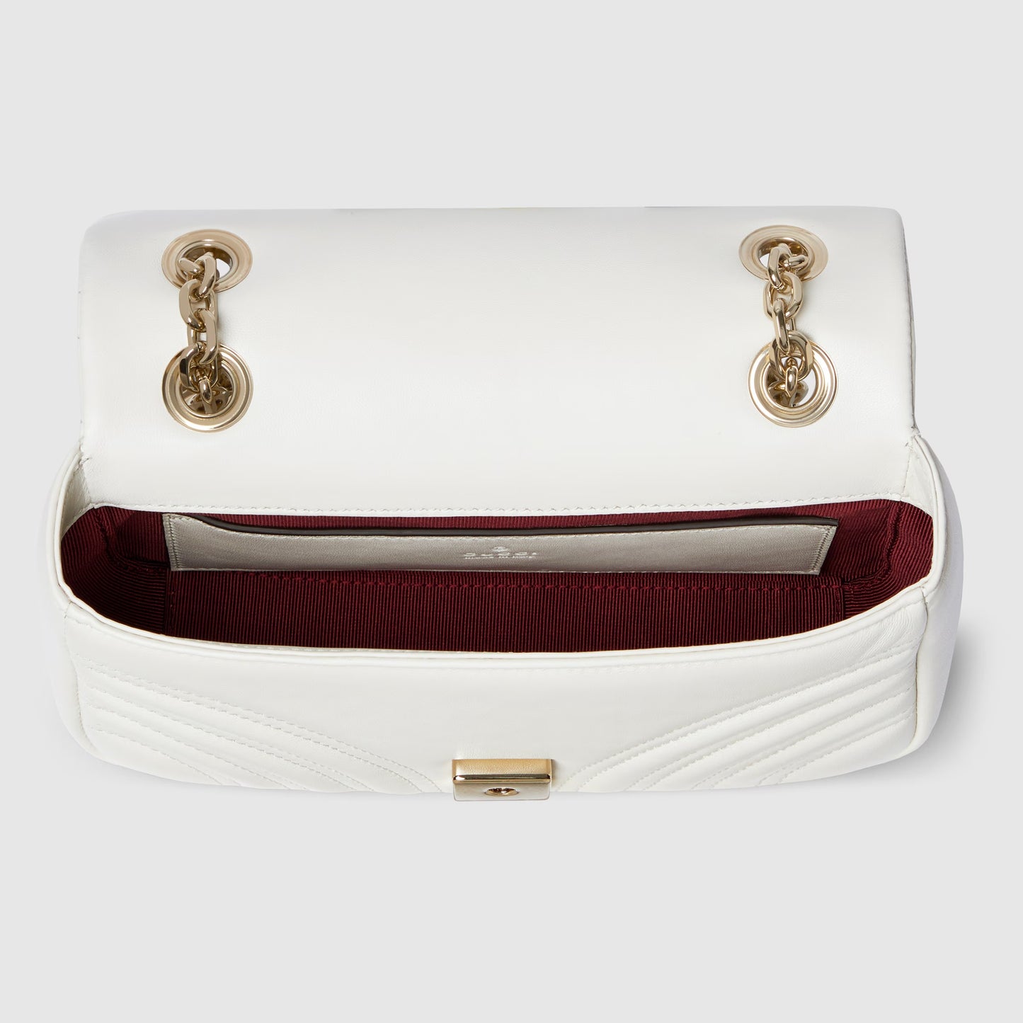GG Marmont small shoulder bag white leather